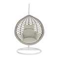 Outdoor hanging egg chair with cushion wicker pod chair