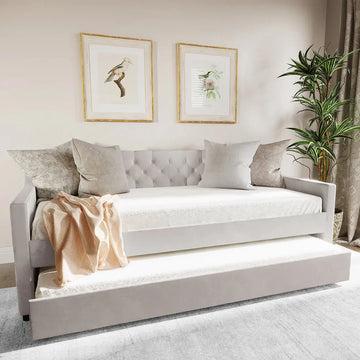 Ovidia velvet sofa bed with trundle modern daybed Australia
