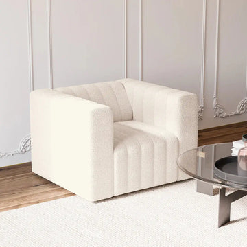 Parisa boucle accent chair Australia tufted single sofa
