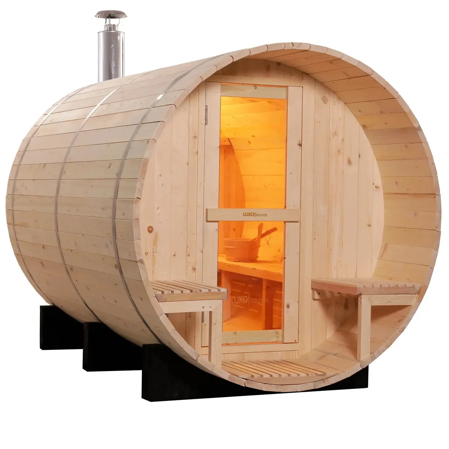 Pine backyard barrel sauna 4 person