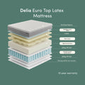 Plush Euro top latex mattress bedroom setup