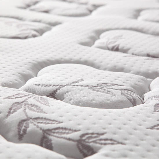 Plush Euro top queen mattress close up