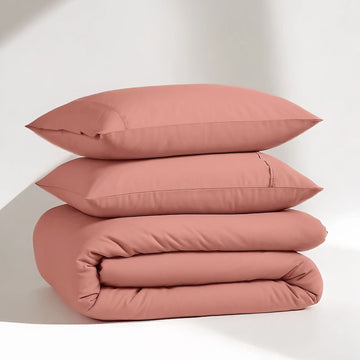 100% Organic Washed Cotton Quilt Cover Set - Rose Dawn