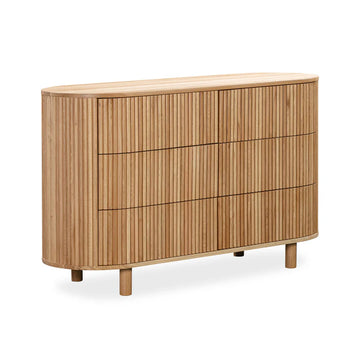 Ripple 6 Drawer Chest - Oak