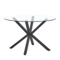 Rylee black 4 seater glass dining table Beyond Living