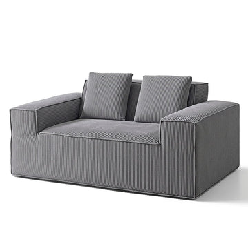 Artiss 2-Seater Corduroy Loveseat Sofa Grey