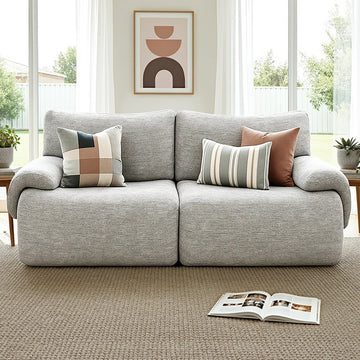 Artiss 2-Seater Sofa – Grey, No Assembly Needed