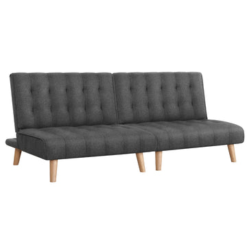 Artiss 2x Single Seater Sofa Bed Grey