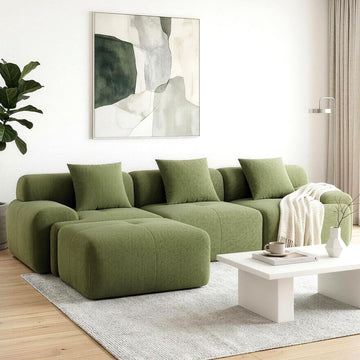 Artiss Green Modular L-Shaped Sofa Bed 300cm