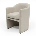 Sculptural boucle lounge chair living room