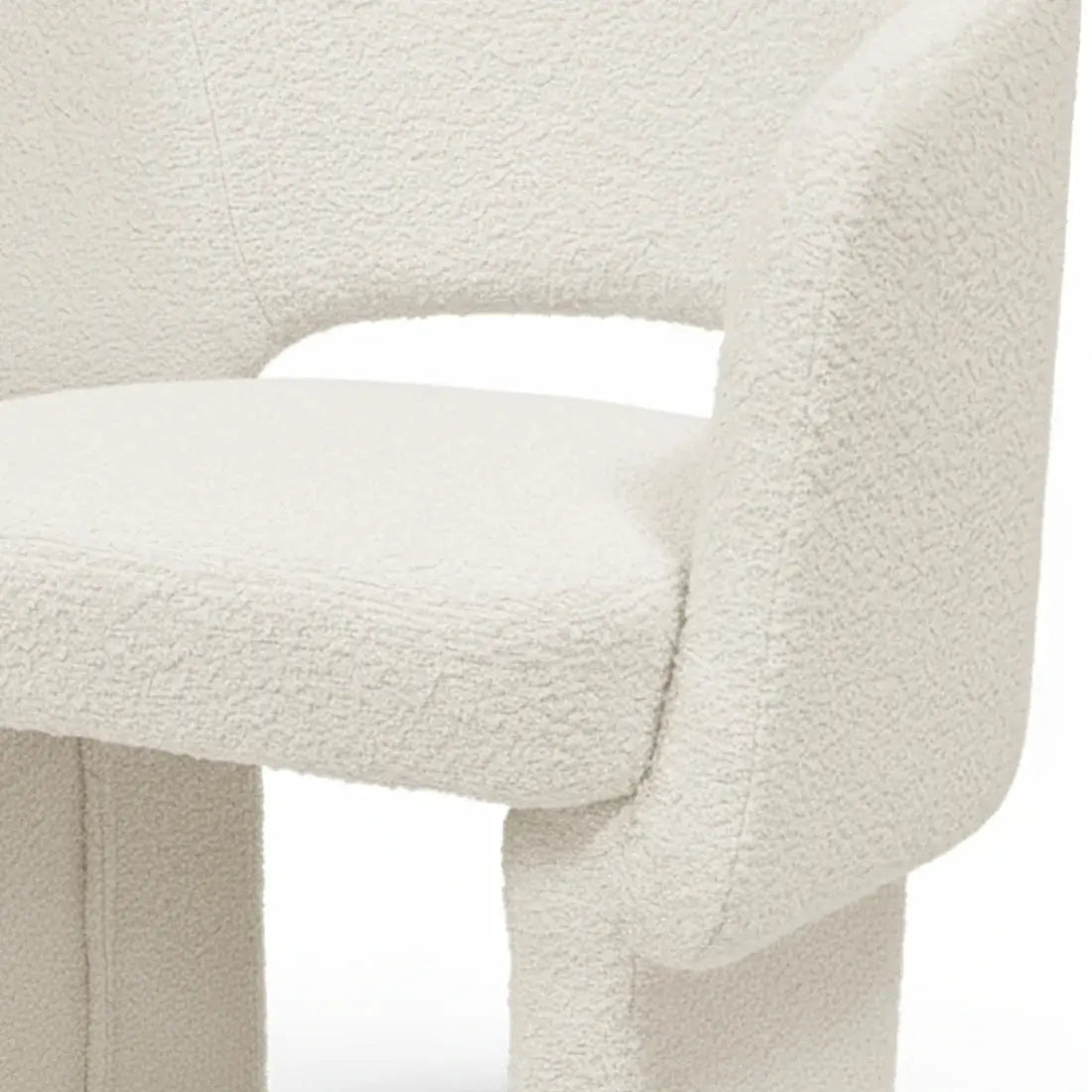 Sculptural velvet armchair living room