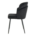 Set of 6 black dining chairs dining room setup