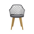 Solid beech wood dining chairs charcoal finish
