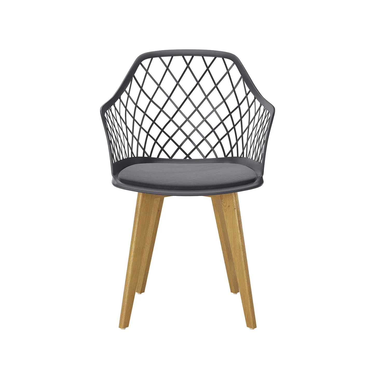Solid beech wood dining chairs charcoal finish