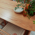 Solid oak dining table 180cm natural finish