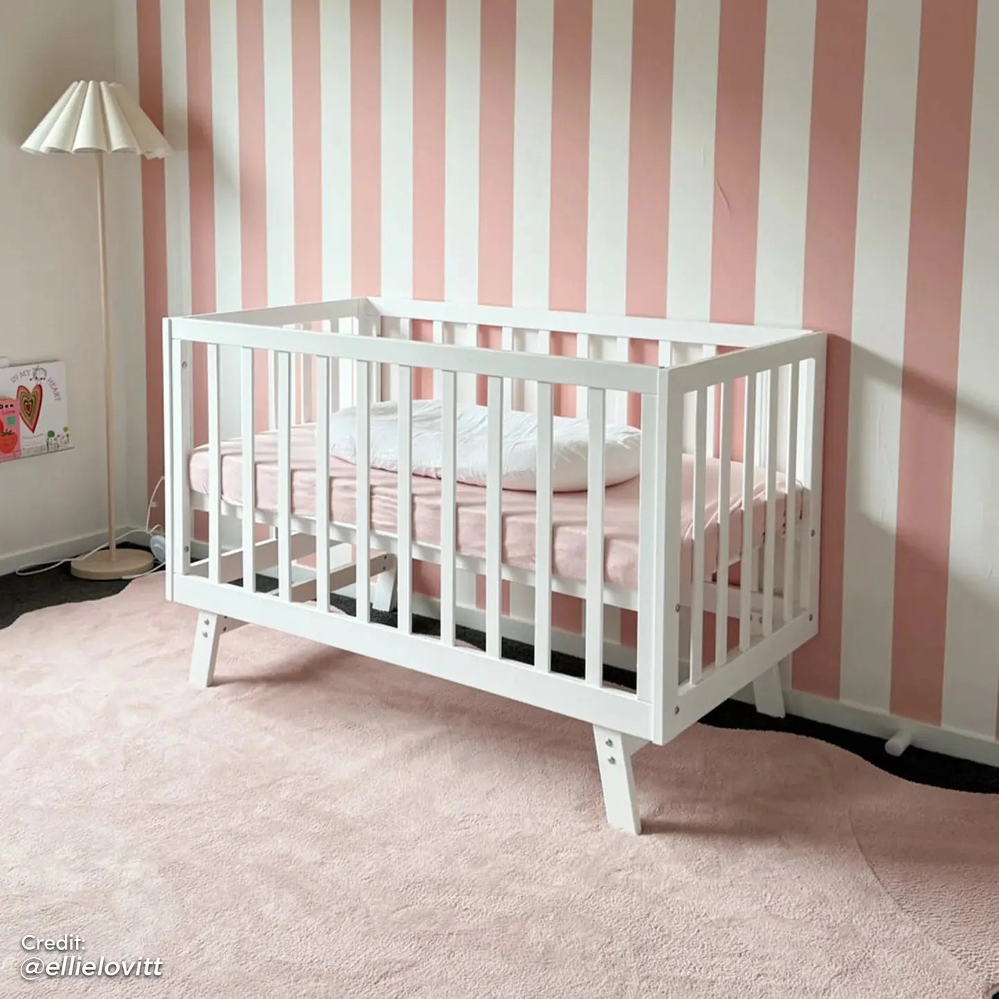 Solid wood baby cot Australia
