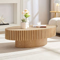 Solid wood drum coffee table for Australian living room