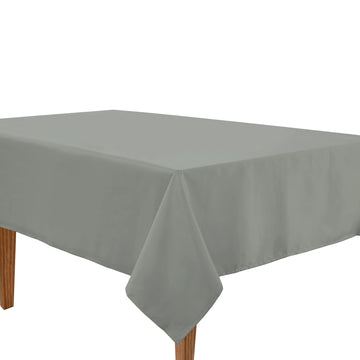 Solid Tablecloth 8 seat 152x259cm - Silver