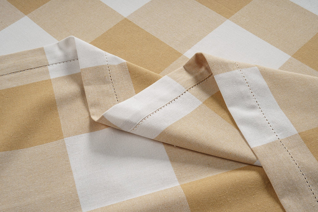 Table Runner 33x275cm - Beige Check