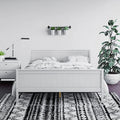 Tertia white timber double bed Beyond Living