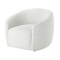 Textured boucle chair living room setup