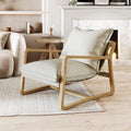 Tilly linen sling accent chair Australia hardwood frame