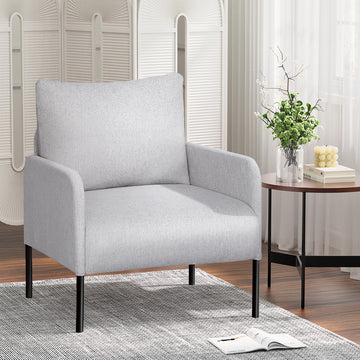 Artiss Kane Grey Linen Accent Armchair