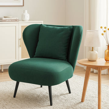Artiss Green Corduroy Velvet Accent Armchair