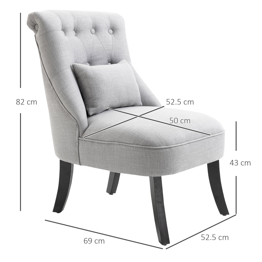 Grey fabric tub chair Australia