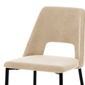Upholstered velvet dining chairs dining room