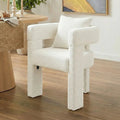 Utah boucle accent chair Australia curved 3 legged design