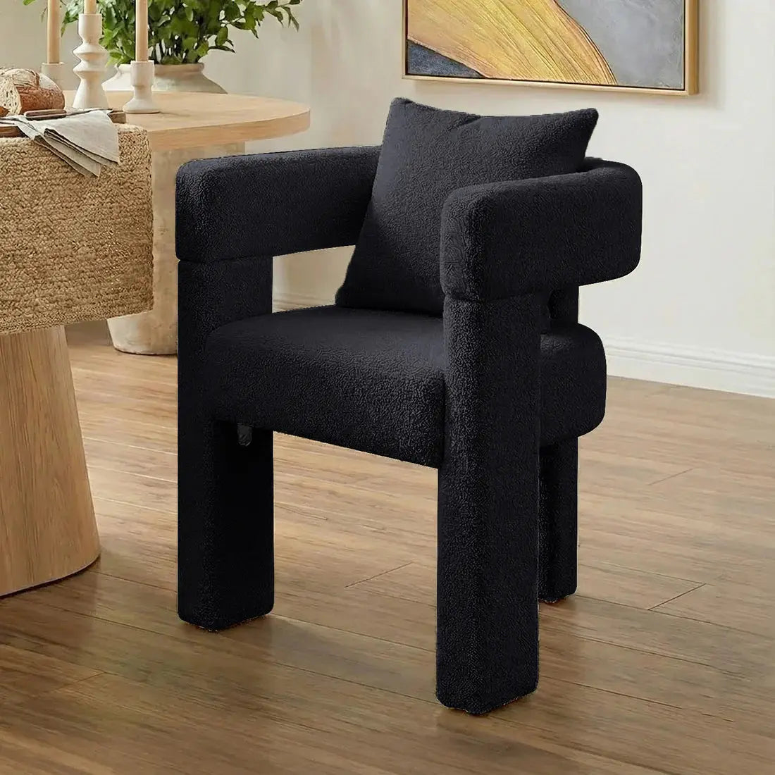 Utah boucle accent chair Australia curved design