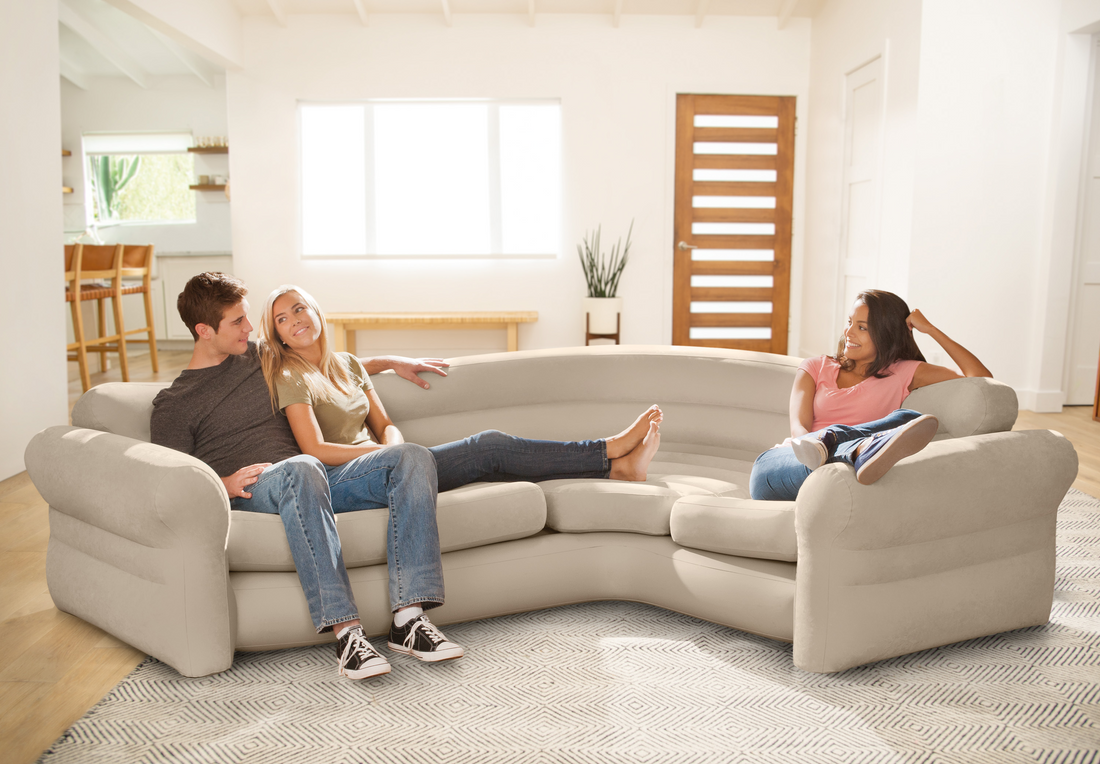 Intex L-Shaped Inflatable Corner Sofa Couch