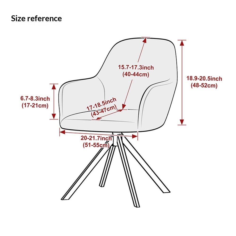 Swivel Armchair Stretch Chair Cover with Arms