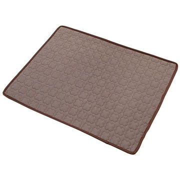 Cooling Pet Mat for Dogs and Cats, Summer Heat Relief Bed Pad with Breathable Mesh and Soothing Gel Layer, Ideal for Sofa Floor Crate Car Seat and Outdoor Use (Coffee, 2XL)