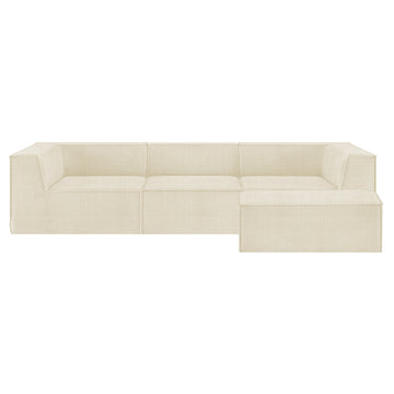 Sarantino Novi 3-Seater Modular Sofa Cream