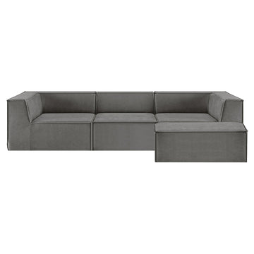 Sarantino Novi 3-Seater Modular Sofa Grey