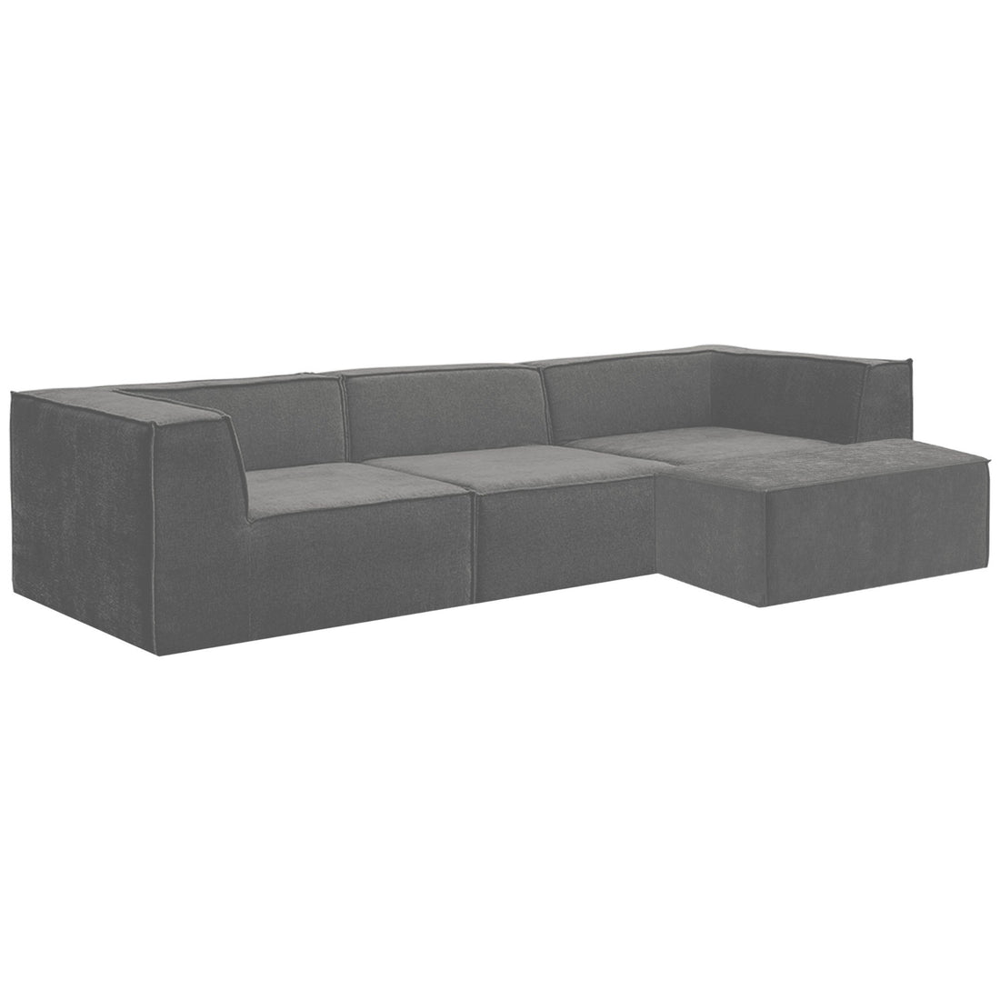 Sarantino Novi 3-Seater Modular Sofa Grey