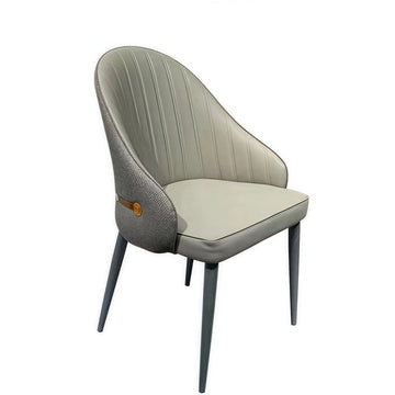 VELLUTO 2x Grey PU Leather Dining Chairs
