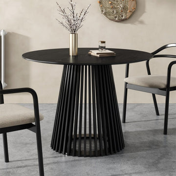 Palmer Sleek Silhouette Black Dining Table