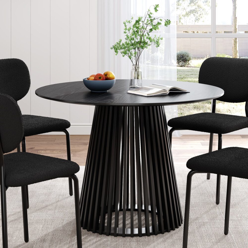 Palmer Sleek Silhouette Black Dining Table