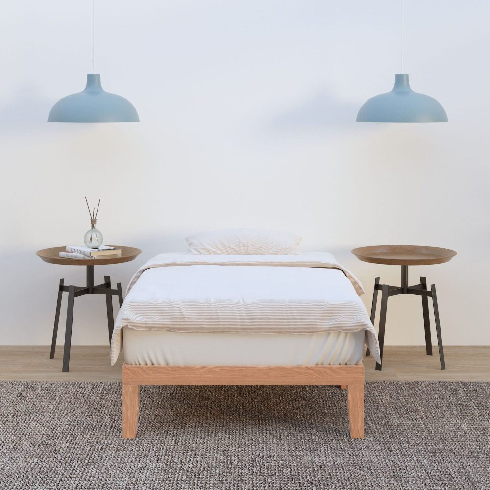 Warm Wooden King Single Bed Base Frame – Natural