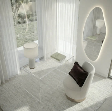 Interior Ave - Opal Irregular LED Wall Mirror – Backlit Statement Mirror
