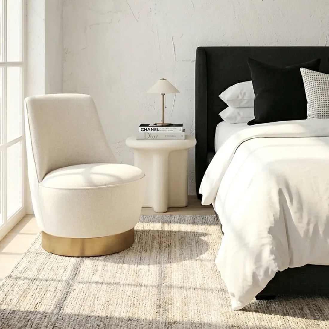 Interior Ave - Santorini Stone Side Table - Ivory