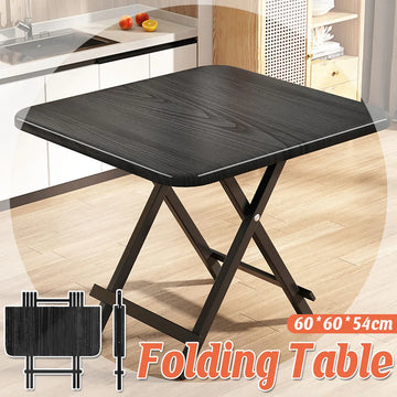 Folding Compact Dining Table – Dark Woodgrain