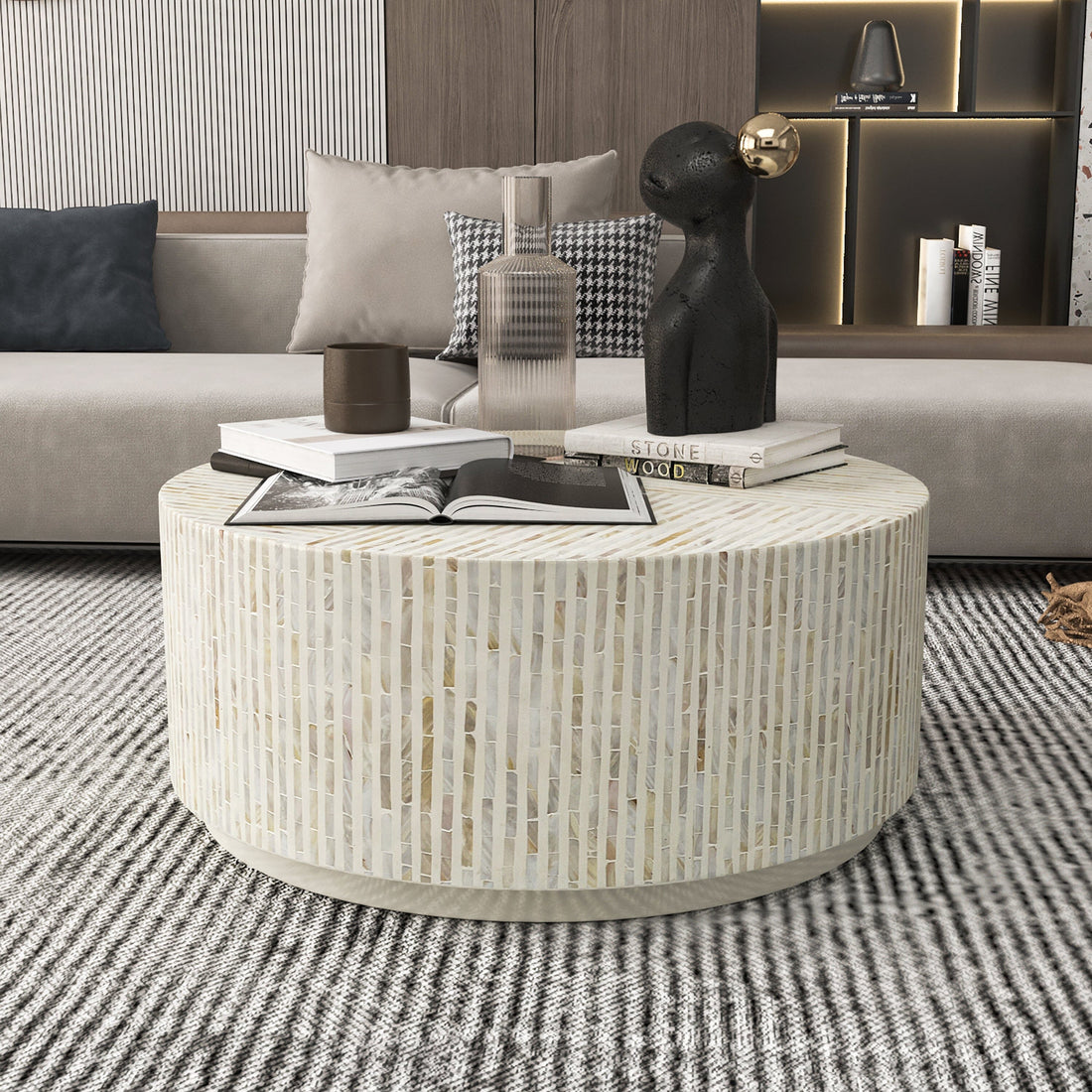 Purist Mother of Pearl Handmade Coffee Table