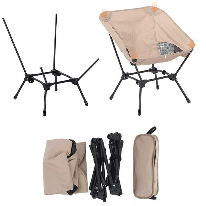 Black Portable Folding Beach Chair – Lightweight & Compact