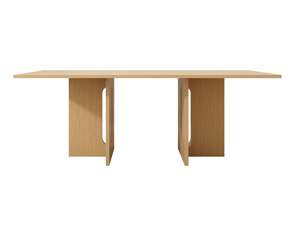 Oak Melamine 6 Seater Dining Table