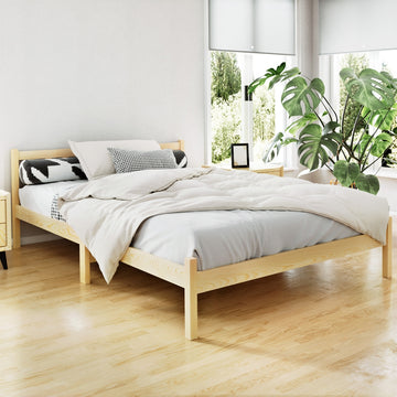 Artiss SOFIE Double Wooden Bed Frame – Oak
