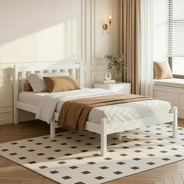 Artiss Sofie Single Bed Frame White